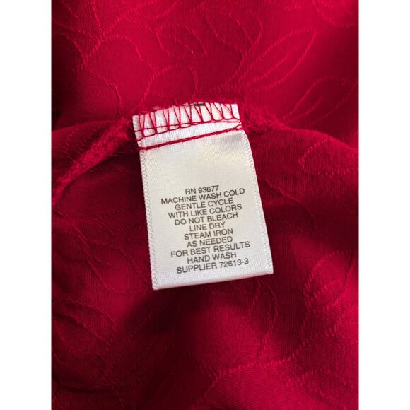 Liz Claiborne Liz Red Sleeveless Button Up Top Size Large - Picture 4 of 6
